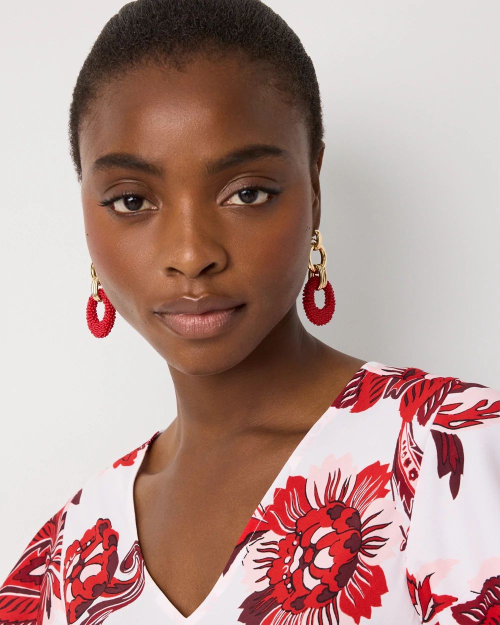 Seed Bead Drop Earrings