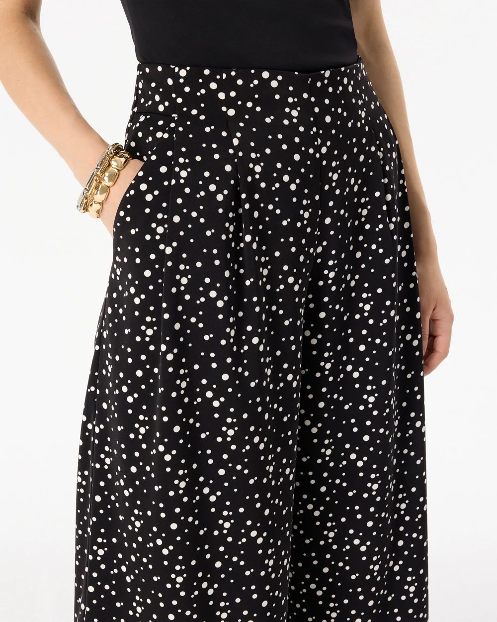 Pull-On Pleated Wide Leg Pant click to view larger image.