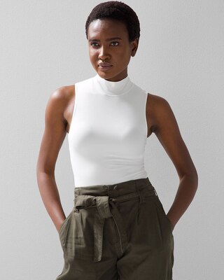 WHBM FORME™ All Ways Stretch Mock Neck Tank