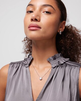 CZ Round Drop Necklace