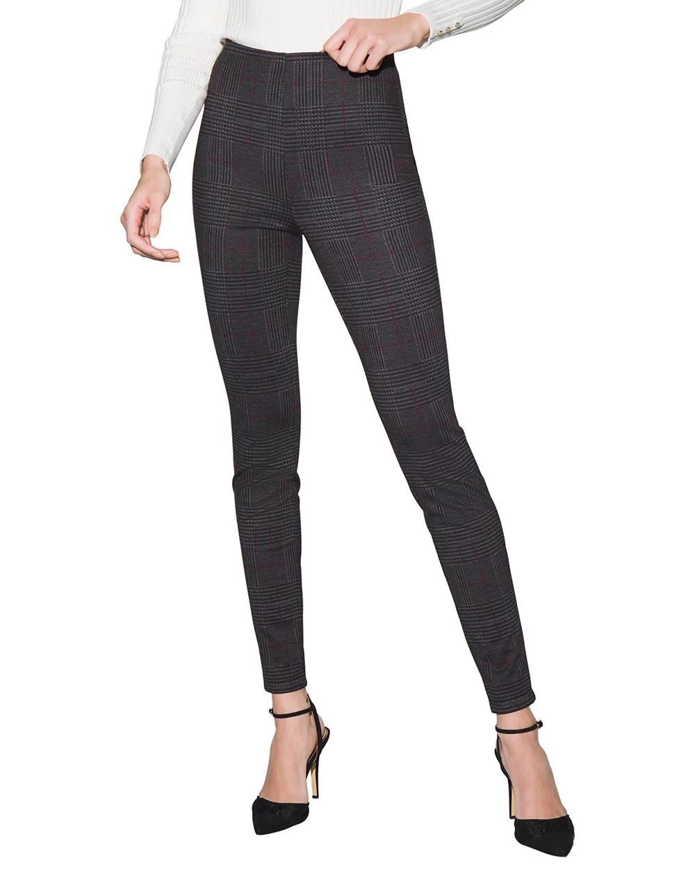 Outlet WHBM Printed High-Rise Ponte Leggings