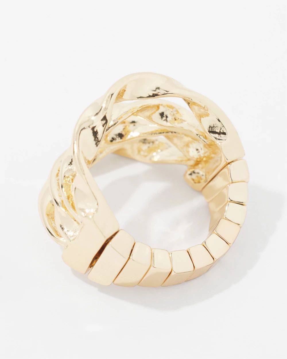 Gold Twisted Stretch Ring