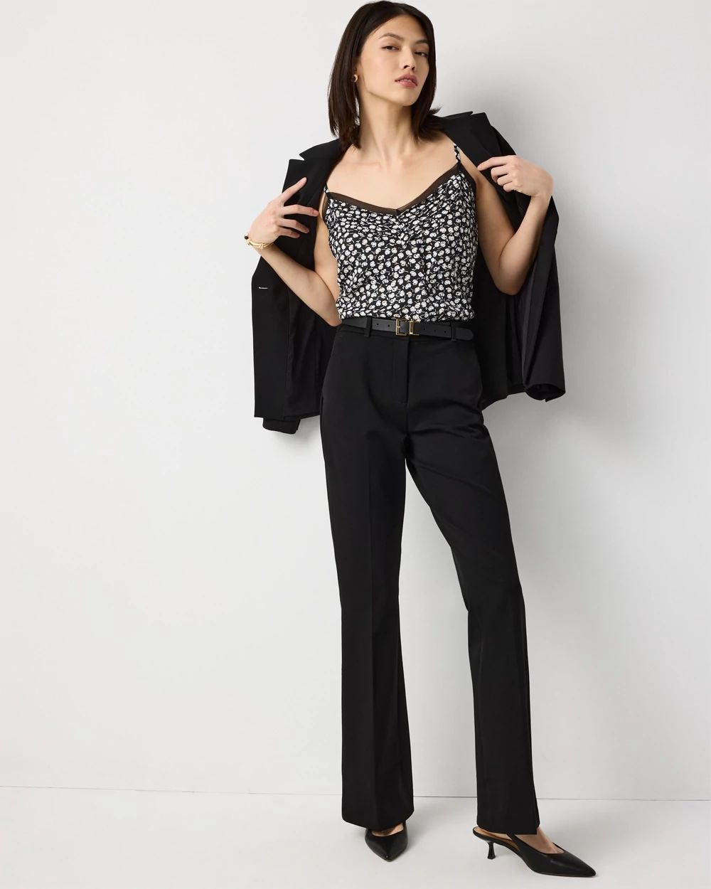 Pintuck Crepe Tank