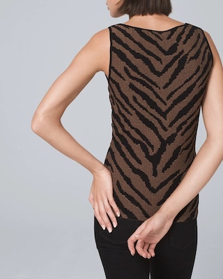 TIGER-PRINT SWEATER TANK click to view larger image.