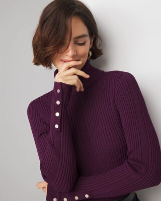 Ribbed Turtleneck Sweater click to view larger image.