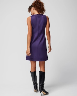 Sleeveless Suede Trapunto Dress click to view larger image.