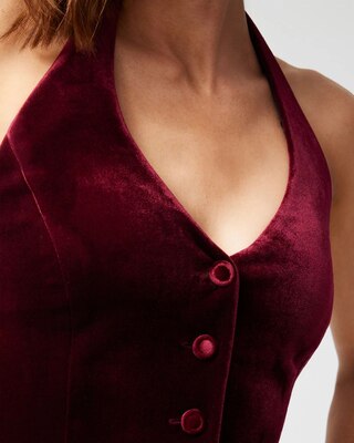 Halter Velvet Vest