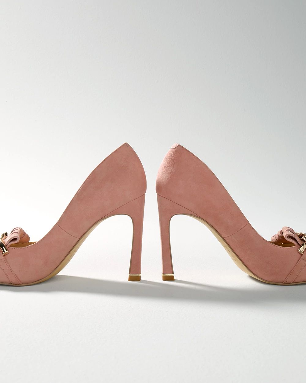 Suede Fringe High-Heel Pump