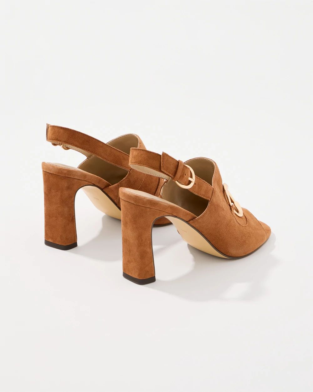 Suede Heeled Sandal click to view larger image.