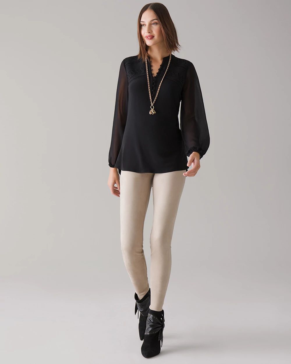 Vegan Suede WHBM® Runway Legging