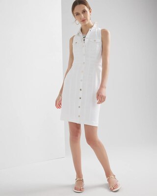 Denim Halter Sheath Dress click to view larger image.