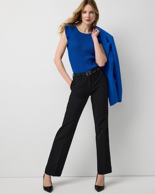 Flutter Sleeve Ribbed Pullover Sweater click to view larger image.