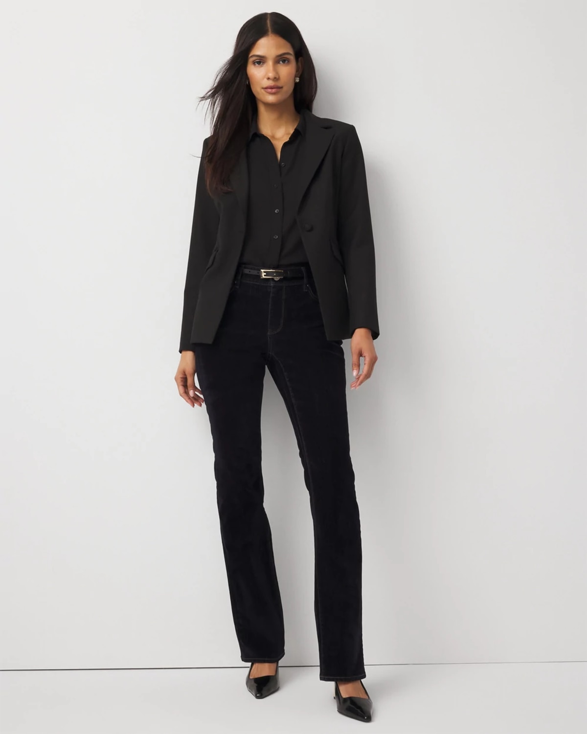 White House Black Market Flocked Denim Mid-rise Bootcut Jeans