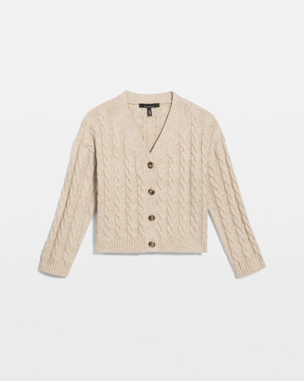Cable-Knit Button-Front Cardigan click to view larger image.
