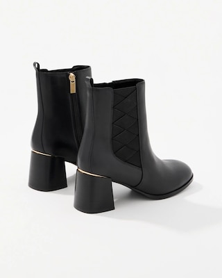 Faux Leather Heeled Ankle Boots click to view larger image.