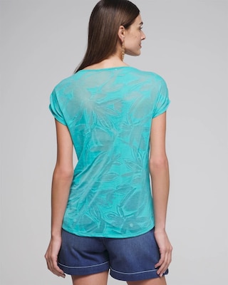 Outlet WHBM Tropical Burnout Tee
