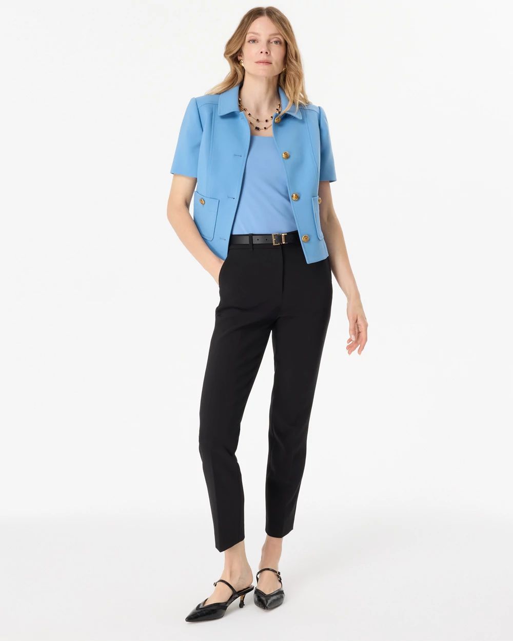 Luxe Stretch High-Rise Elle Slim Ankle Pant click to view larger image.