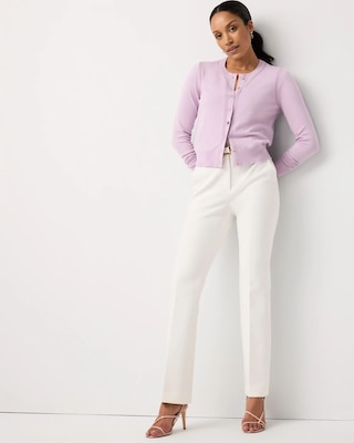 Crewneck Button-Front Cardigan click to view larger image.