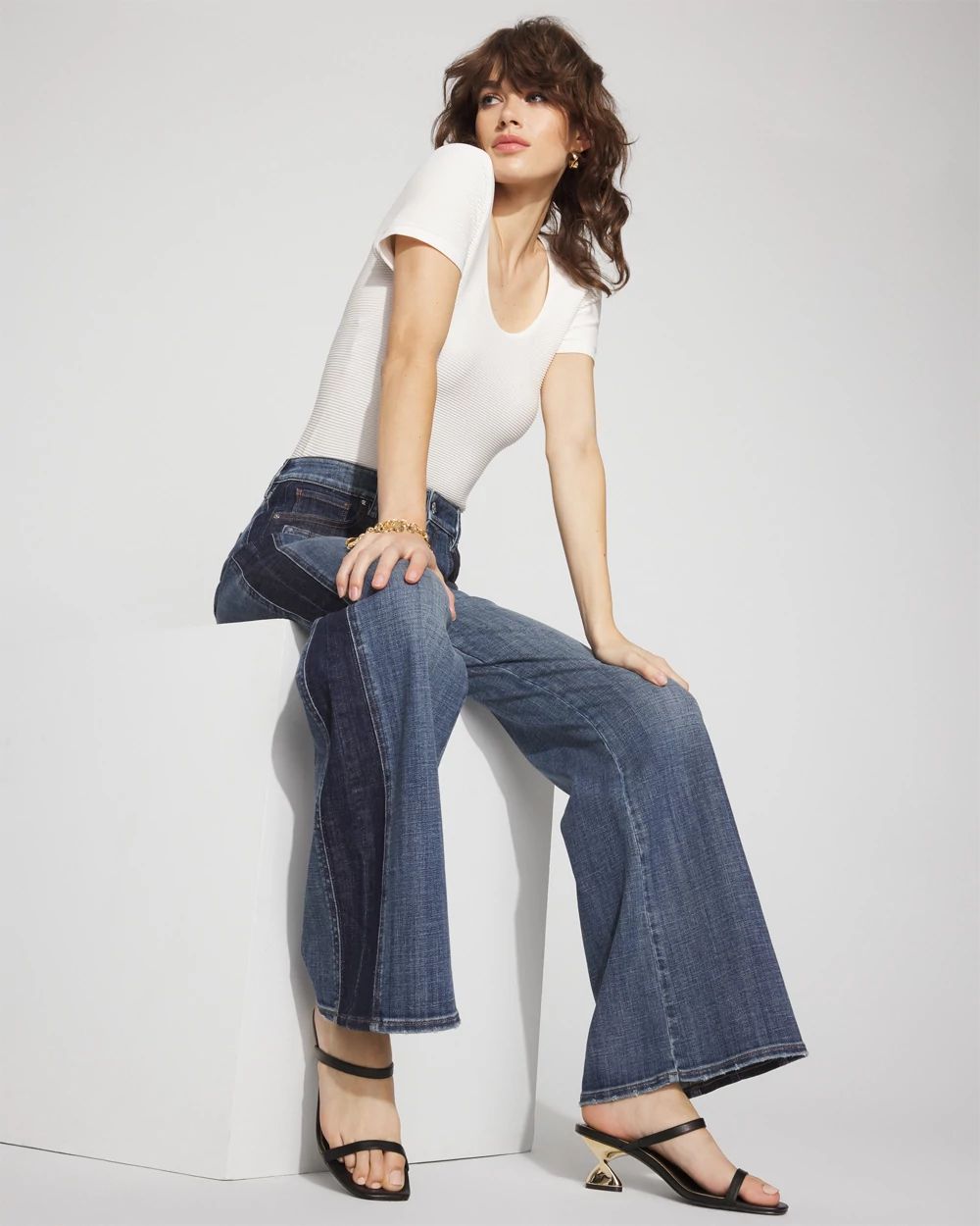 WHBM FORME™ Seamless Ribbed Tee click to view larger image.