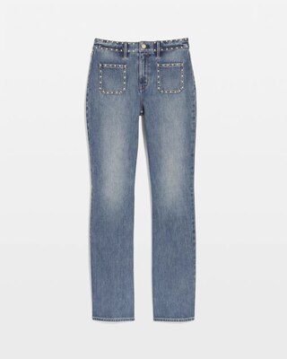 Studded High Rise Bootcut Jean click to view larger image.