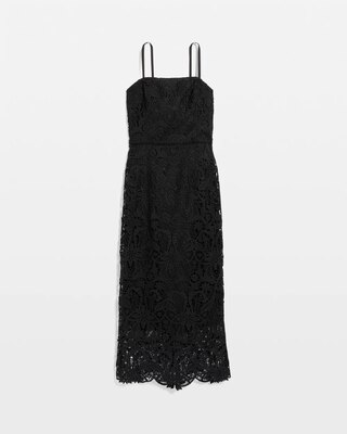 Strapless Lace Midi Dress click to view larger image.