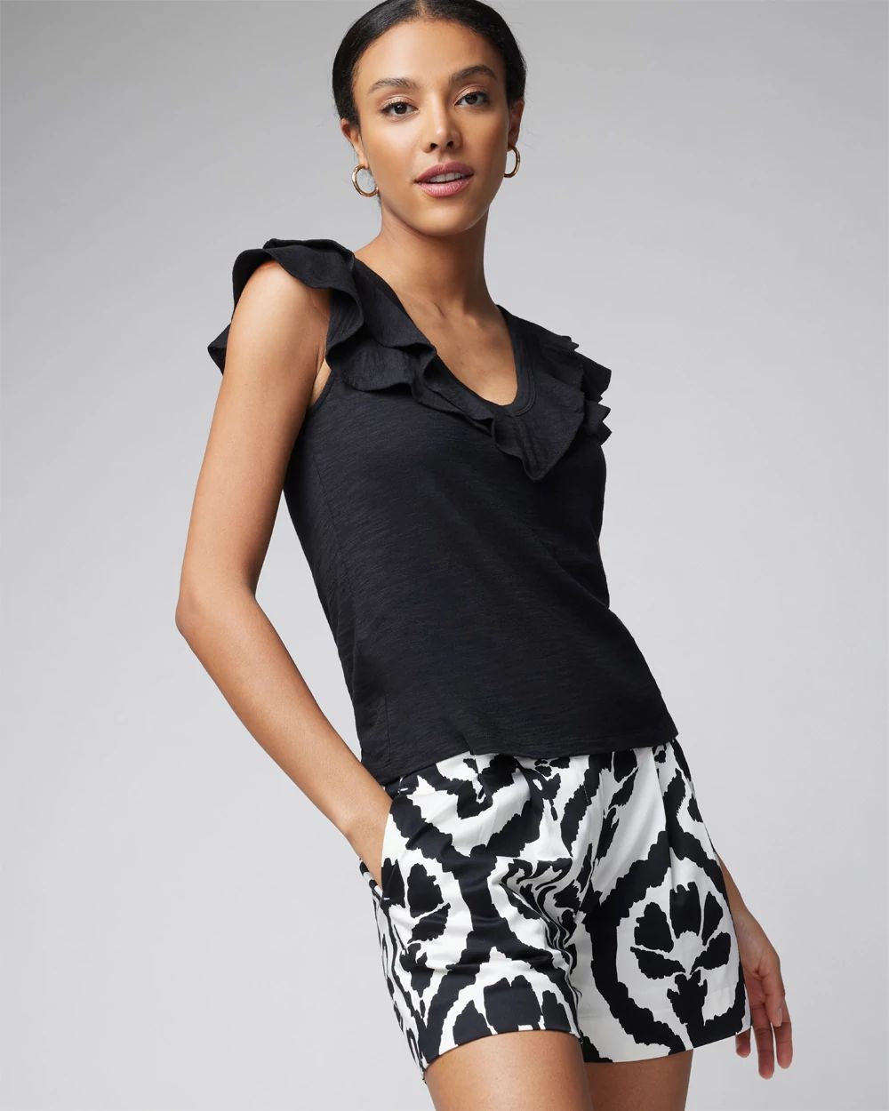 Ruffle Neck Tee