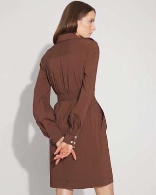 Long-Sleeve Utility Shirt Dress click to view larger image.