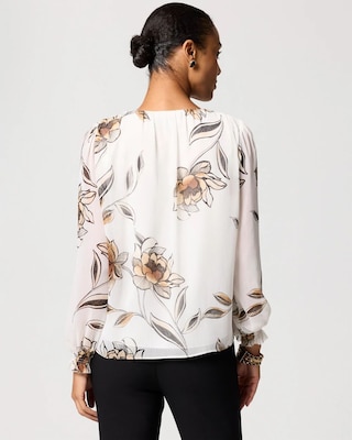 Long Sleeve Chiffon Blouse click to view larger image.