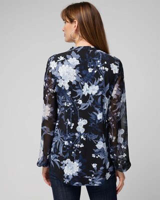 Matte Jersey Woven Long Sleeve Tunic