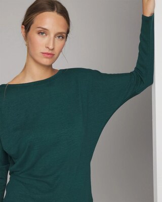 Long Sleeve Knit Top with Cutout Back click to view larger image.