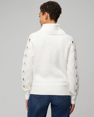 Novelty Sleeve Half Zip Pullover