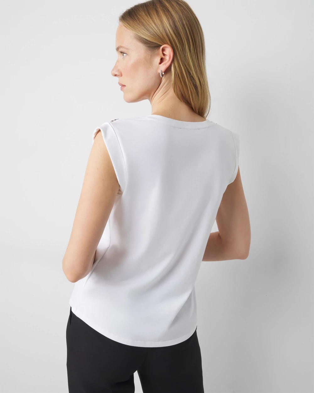 Embellished V-Neck Tee