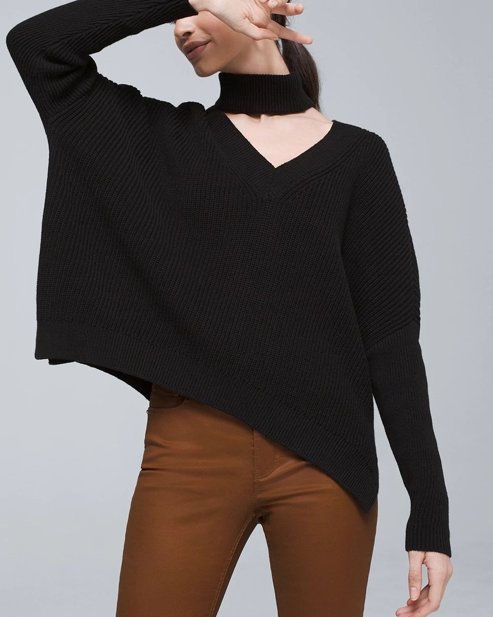 Pullover Sweater With Removable Choker