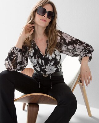 Long-Sleeve Matte Jersey Top