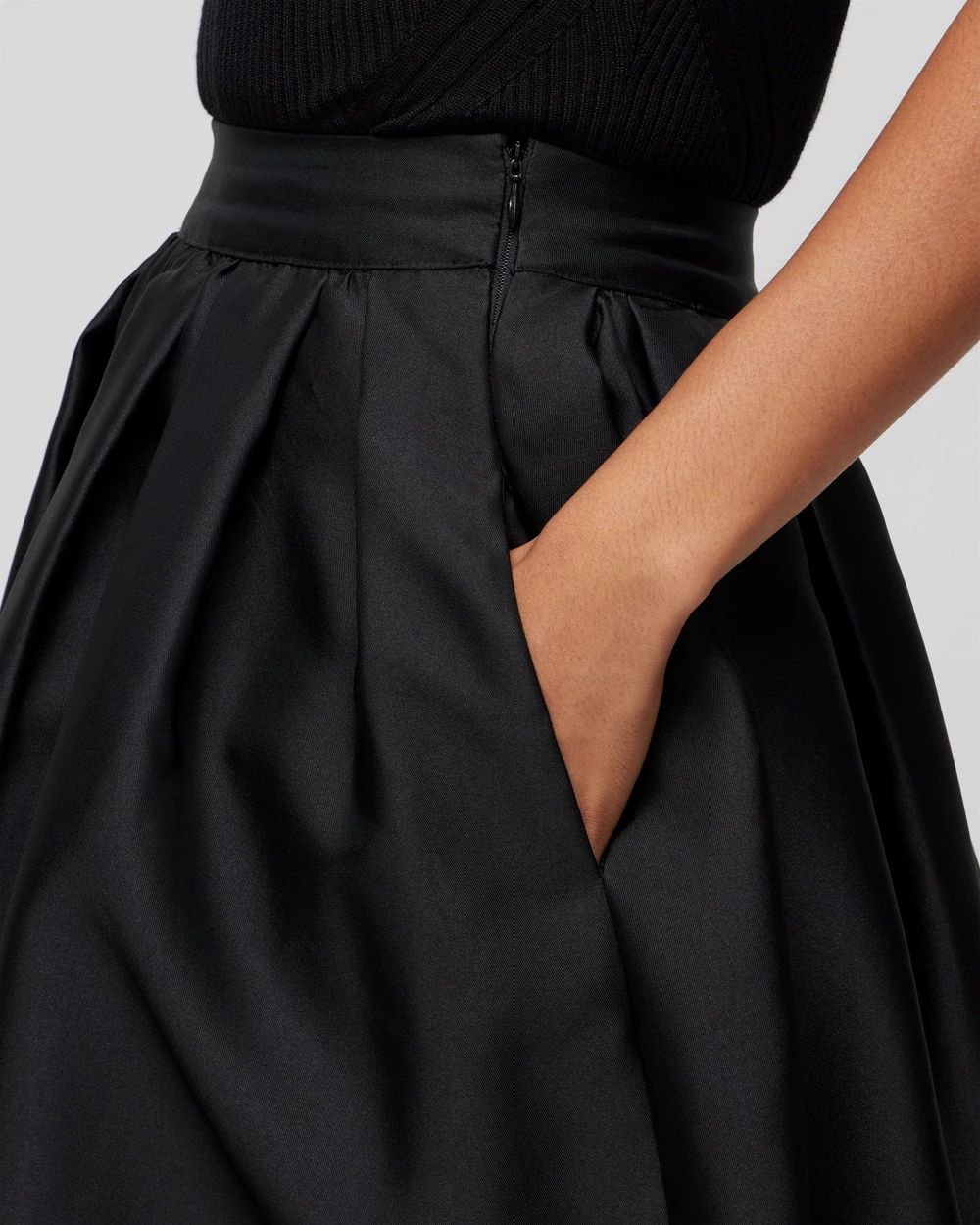 Fit and flare midi skirt sales
