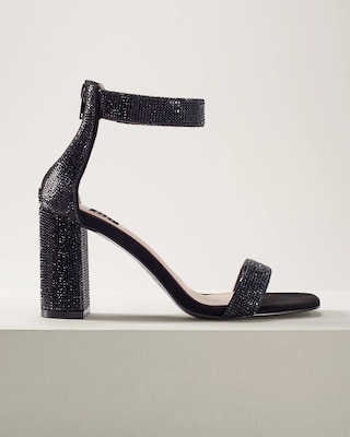 Mid-Heel Ankle Embellished Strap Sandals click to view larger image.