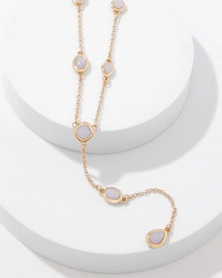 Dyed Jade Y-Necklace click to view larger image.