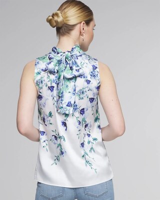 Sleeveless Tie-Back Shell Top