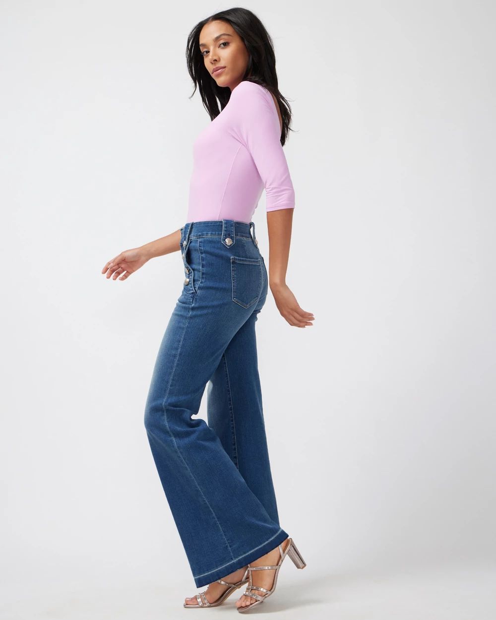 WHBM® FORME 3/4-Sleeve Boatneck Top