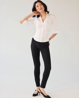 High-Rise Sculpt Black Skinny Jeans click to view larger image.