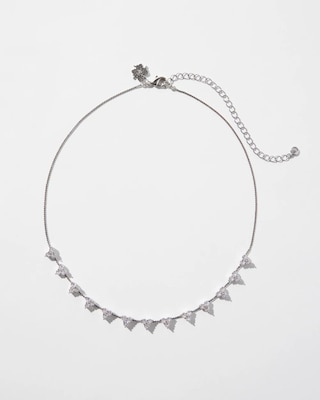 Silver Cluster Short Strand Necklace
