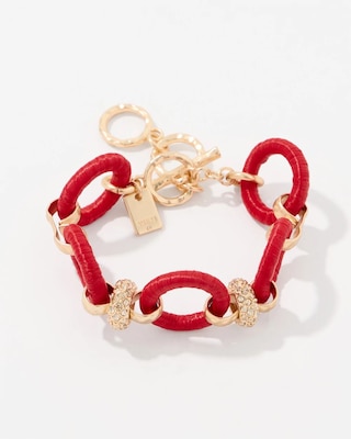 Raffia Toggle Bracelet click to view larger image.