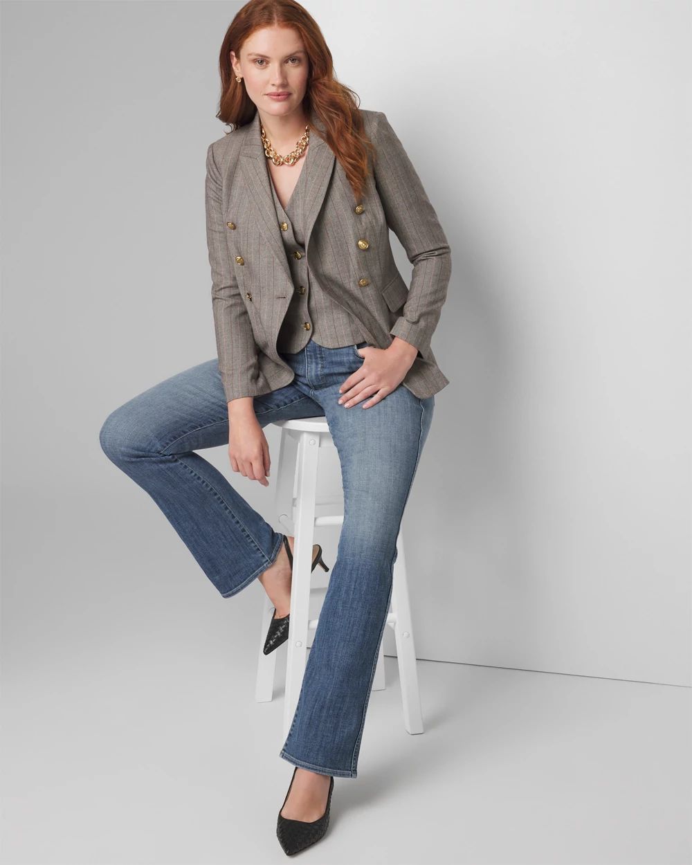 Curvy High-Rise Skinny Flare Jeans