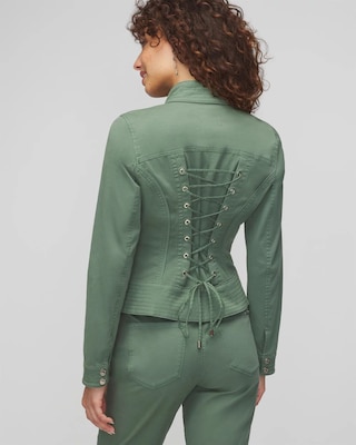 Pret Lace-Up Back Casual Jacket