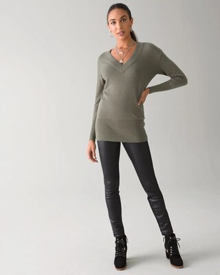 Textured Vegan Suede WHBM Runway Leggings