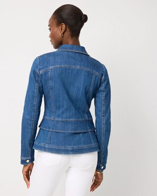 Peplum Denim Jacket click to view larger image.