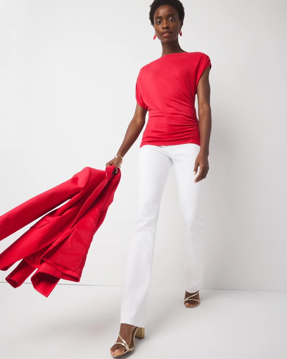 Asymmetric Ruched Top