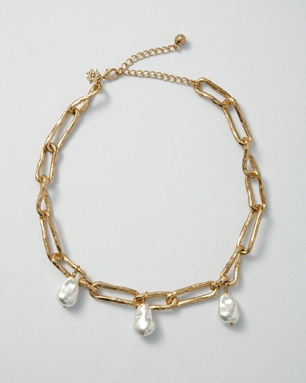 Goldtone + Freshwater Pearl Necklace