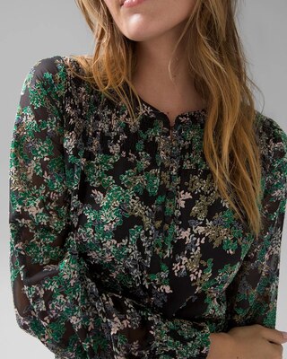 Smocked Blouson Dress
