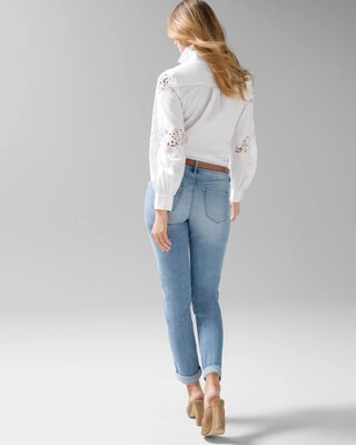 Mid-Rise Everyday Soft Denim™ Lace Girlfriend Jeans